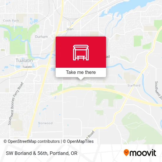 SW Borland & 56th map