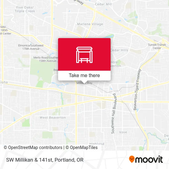 SW Millikan & 141st map