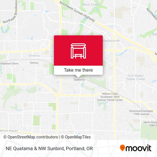 NE Quatama & NW Sunbird map