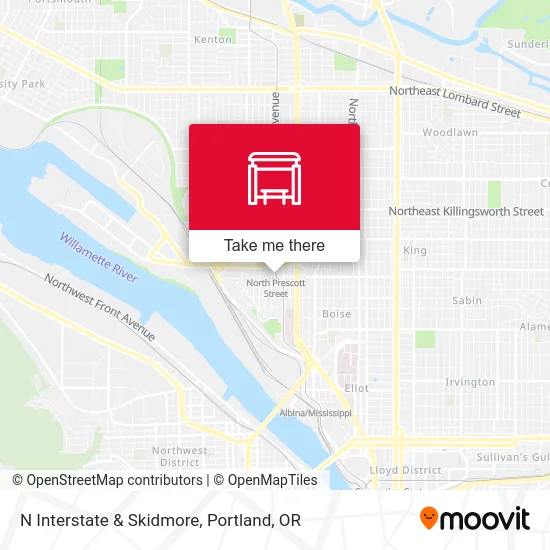 N Interstate & Skidmore map
