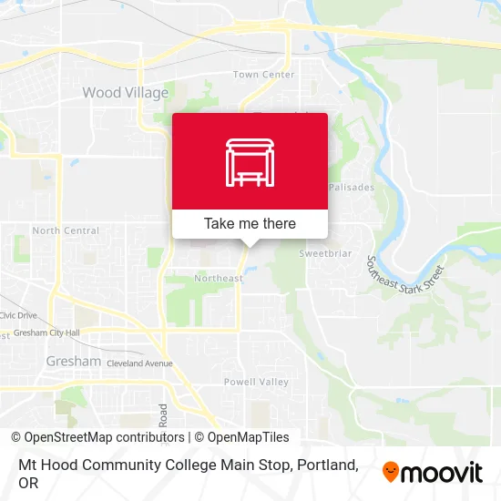 Mt Hood Community College Main Stop map