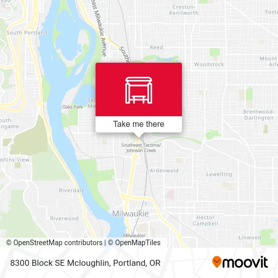 Mapa de 8300 Block SE Mcloughlin