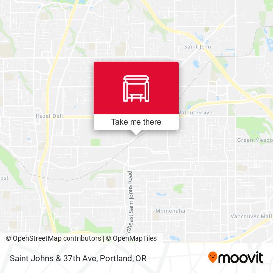 Saint Johns & 37th Ave map