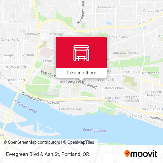 Evergreen Blvd & Ash St map