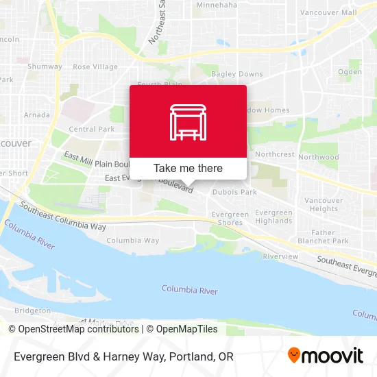 Evergreen Blvd & Harney Way map