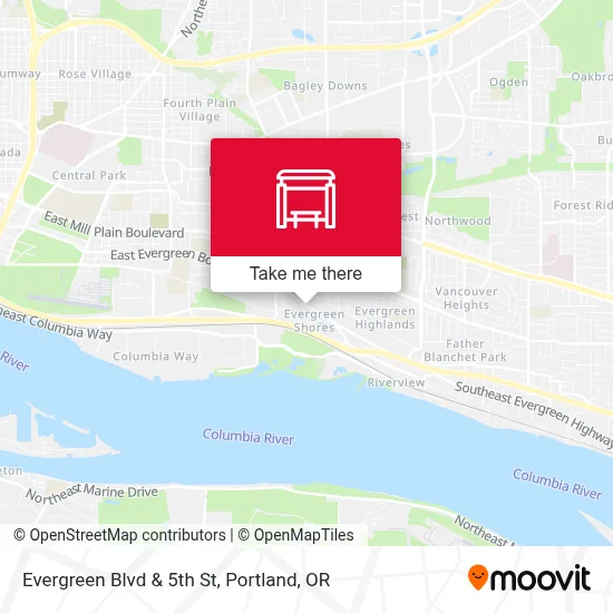 Evergreen Blvd & 5th St map