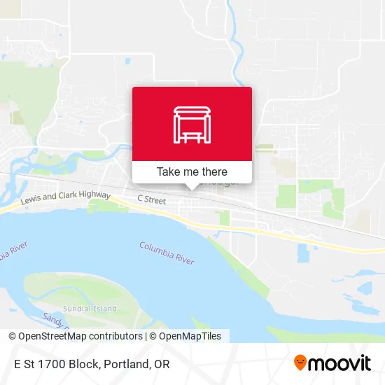 E St 1700 Block map