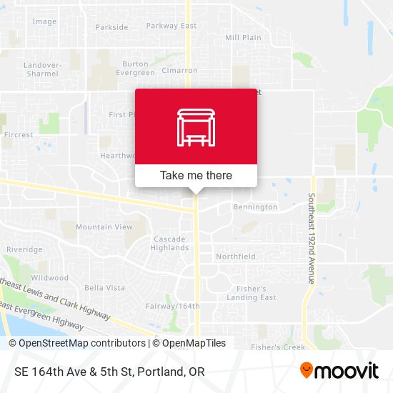 Mapa de SE 164th Ave & 5th St