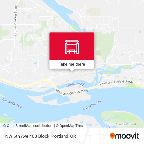 Mapa de NW 6th Ave 400 Block