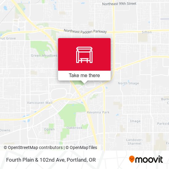 Fourth Plain & 102nd Ave map