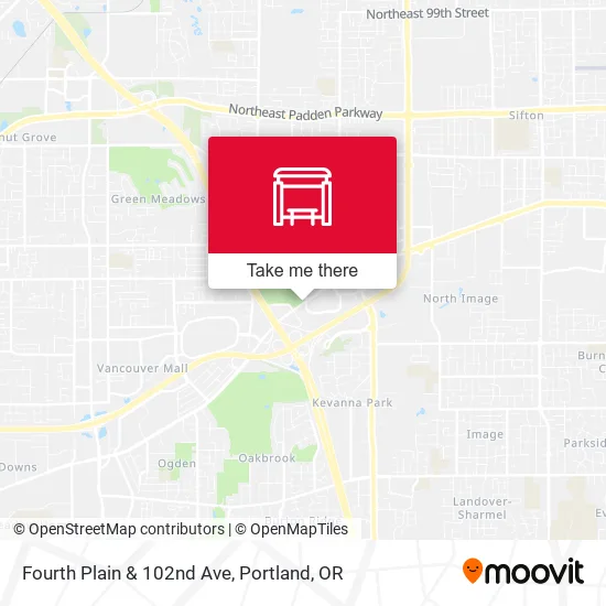 Fourth Plain & 102nd Ave map