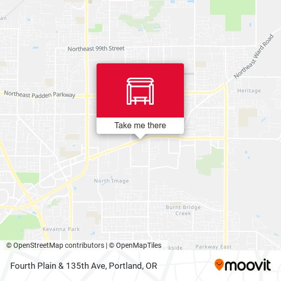 Mapa de Fourth Plain & 135th Ave