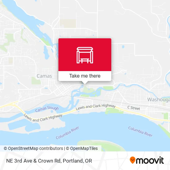 NE 3rd Ave & Crown Rd map