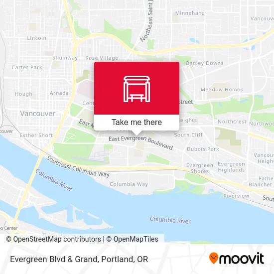 Evergreen Blvd & Grand map