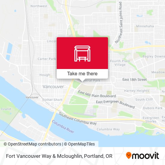 Fort Vancouver Way & Mcloughlin map