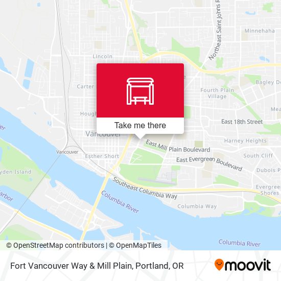 Fort Vancouver Way & Mill Plain map