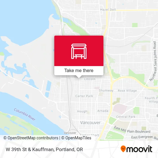 W 39th St & Kauffman map