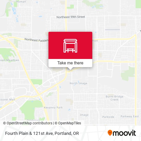 Mapa de Fourth Plain & 121st Ave