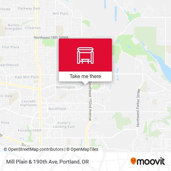 Mill Plain & 190th Ave map
