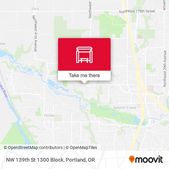 NW 139th St 1300 Block map