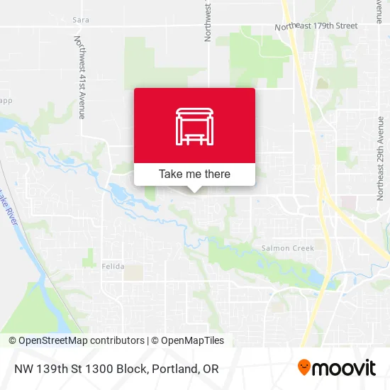 NW 139th St 1300 Block map