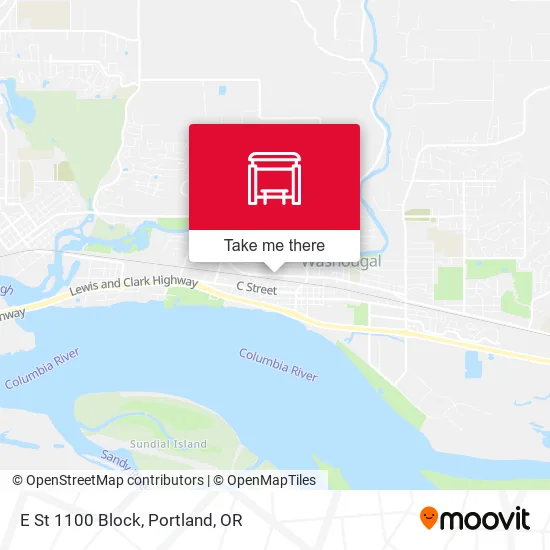 E St 1100 Block map