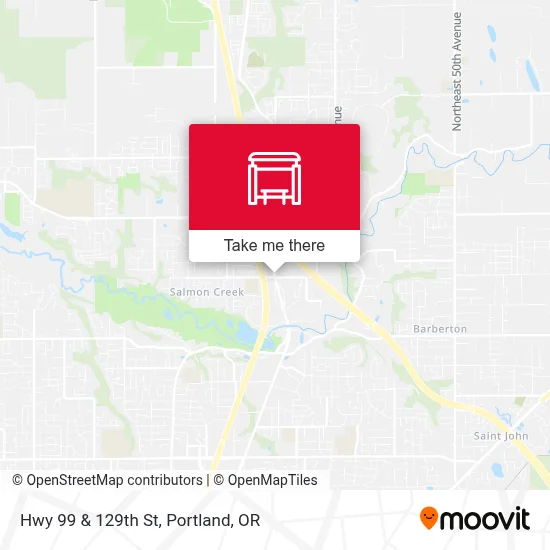 Hwy 99 & 129th St map