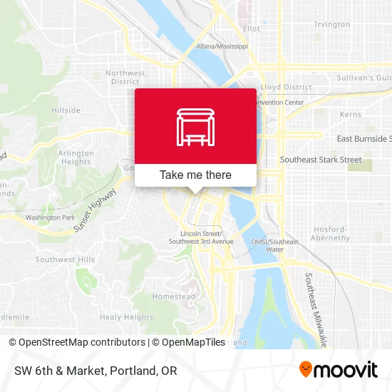 Mapa de SW 6th & Market