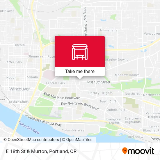 E 18th St & Murton map