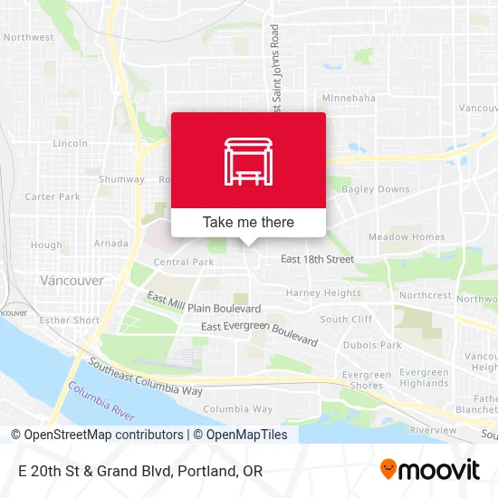 E 20th St & Grand Blvd map