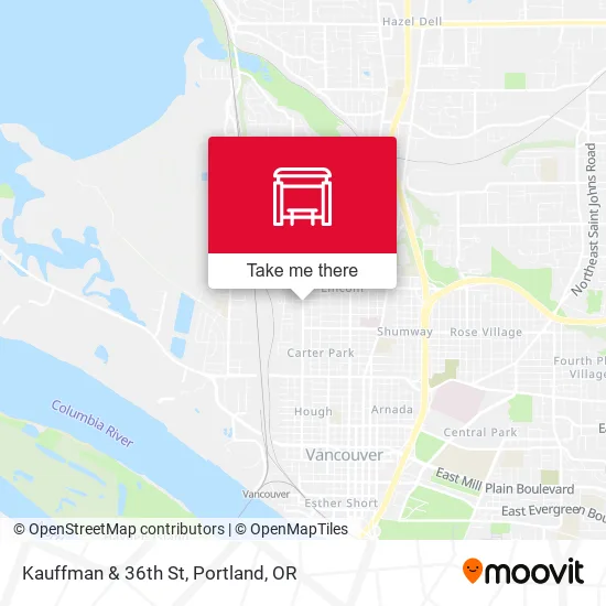 Kauffman & 36th St map