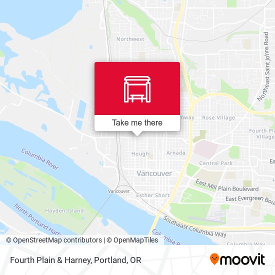 Fourth Plain & Harney map