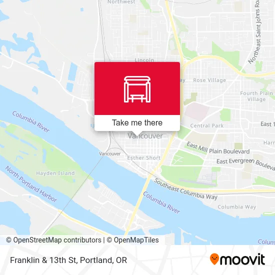 Franklin & 13th St map