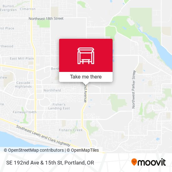 SE 192nd Ave & 15th St map