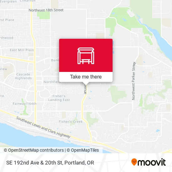 SE 192nd Ave & 20th St map