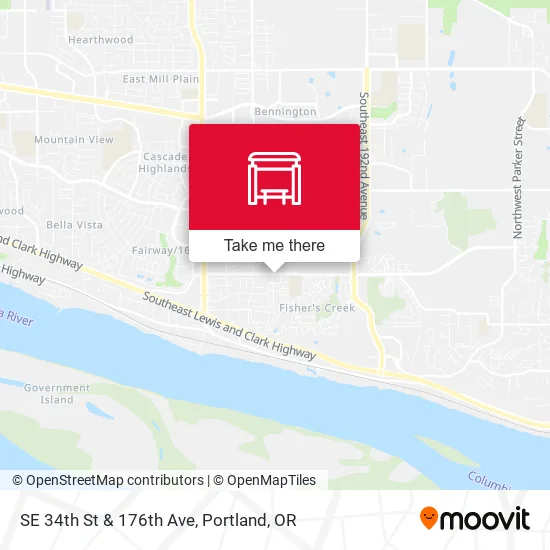 SE 34th St & 176th Ave map