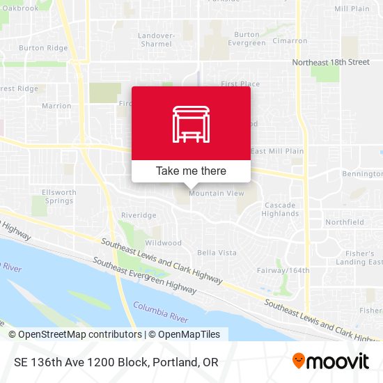 SE 136th Ave 1200 Block map
