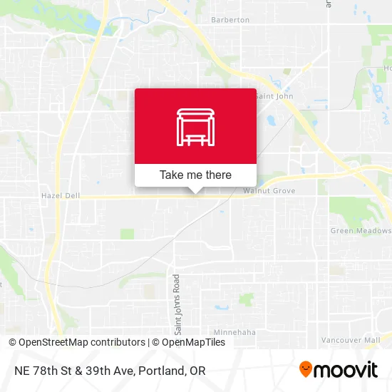 NE 78th St & 39th Ave map