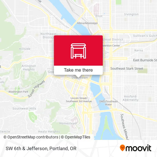 Mapa de SW 6th & Jefferson
