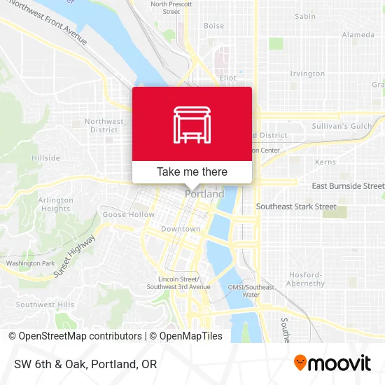Mapa de SW 6th & Oak