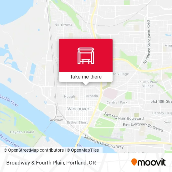 Broadway & Fourth Plain map