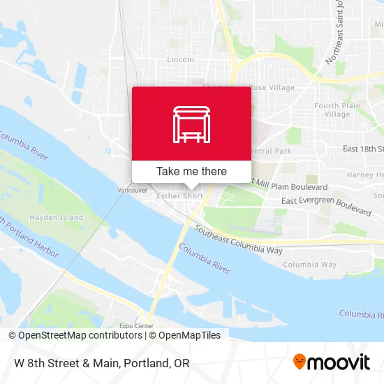 W 8th Street & Main map