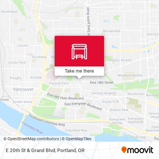 Mapa de E 20th St & Grand Blvd