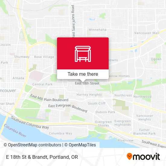 E 18th St & Brandt map