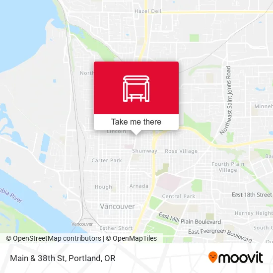 Main & 38th St map
