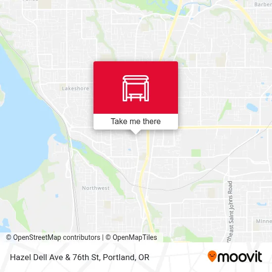 Hazel Dell Ave & 76th St map
