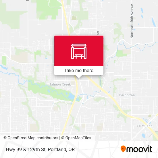 Hwy 99 & 129th St map
