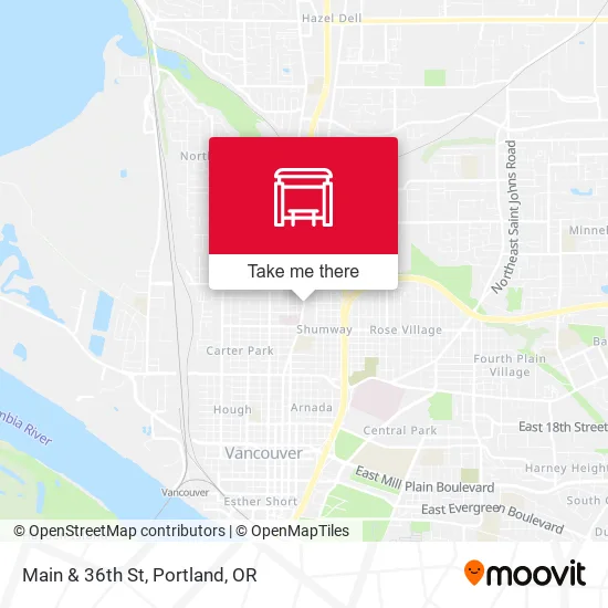 Main & 36th St map