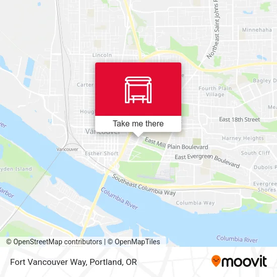Fort Vancouver Way map