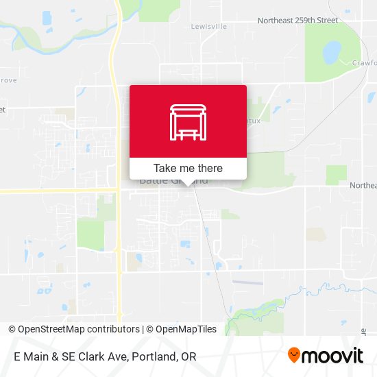 E Main & SE Clark Ave map